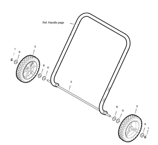 Wheel Assembly Diagram and Parts List for 1695445-LP1695445-522E  Briggs and Stratton Snow Blower